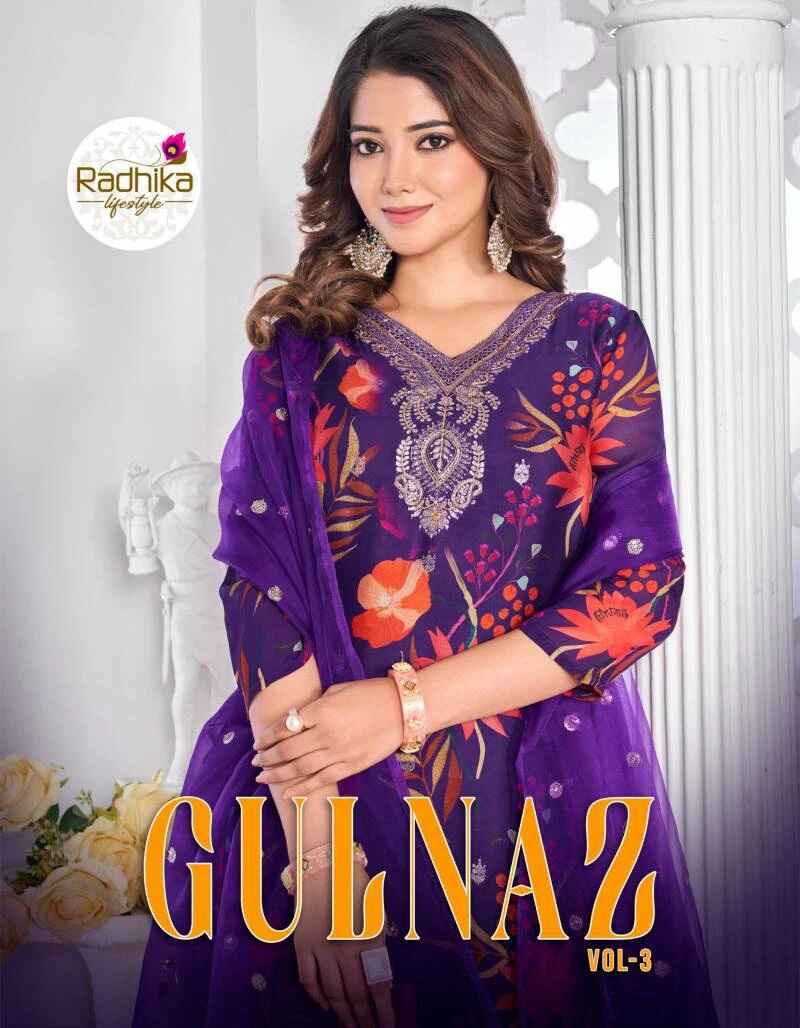 Radhika Gulnaz Vol 3 Silk Readymade Kurti With Bottom Dupatta