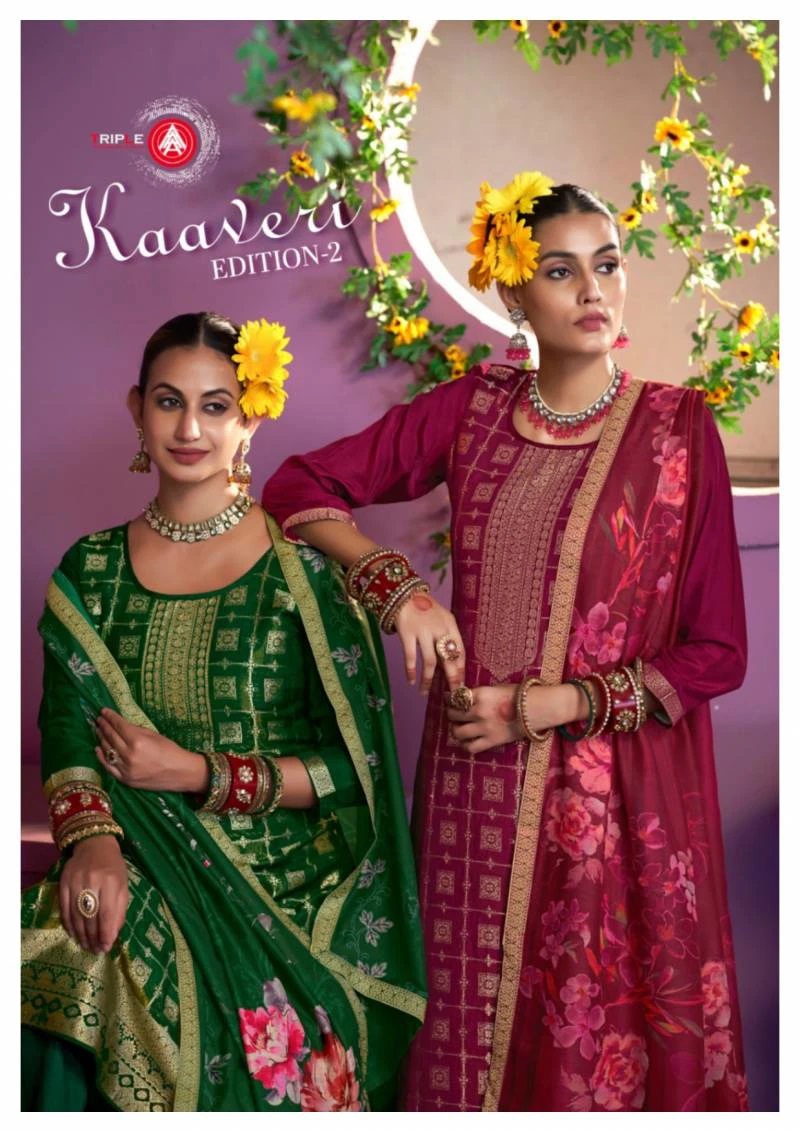 Triple Aaa Kaaveri Edition 2 Designer Dress Material Collection
