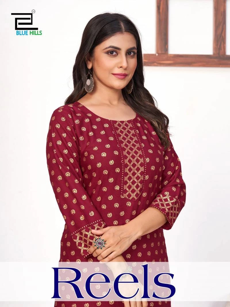Blue Hills Reels Fancy Kurti With Bottom Collection
