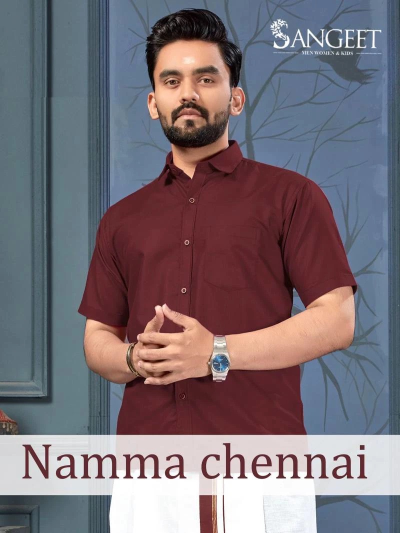 Namma Chennai Cotton Slub Shirt With Vesti