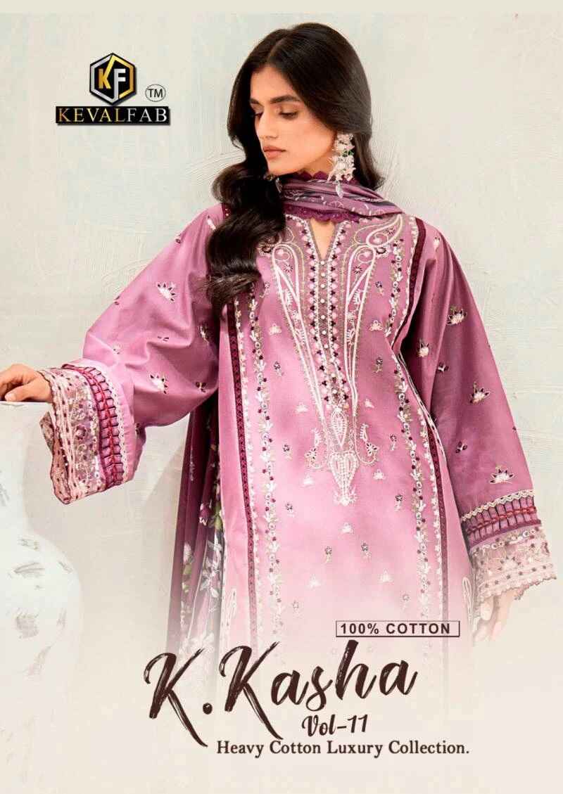 Keval K Kasha Vol 11 Cotton Dress Material Collection