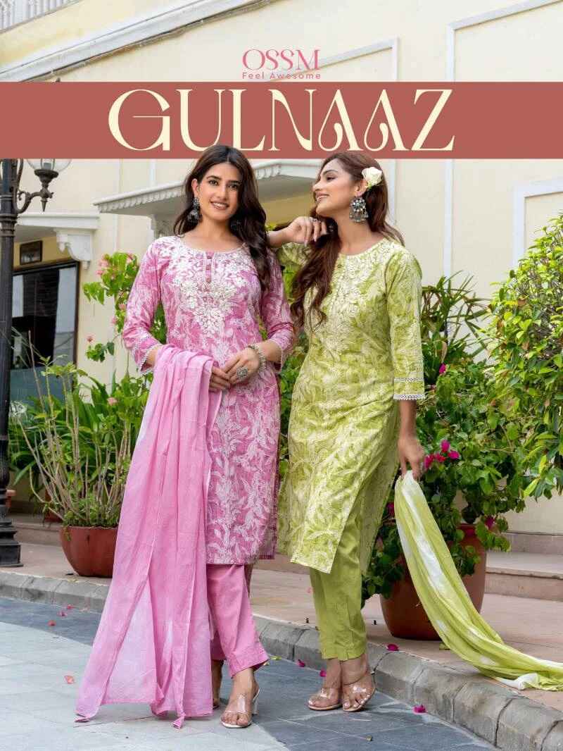 Ossm Gulnaaz Printed Kurti Bottom With Dupatta Collection