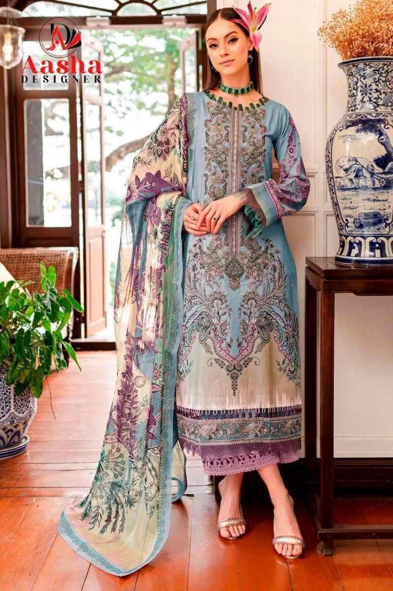 Aasha Queen Court Vol 7 Pakistani Suit Chiffon Dupatta