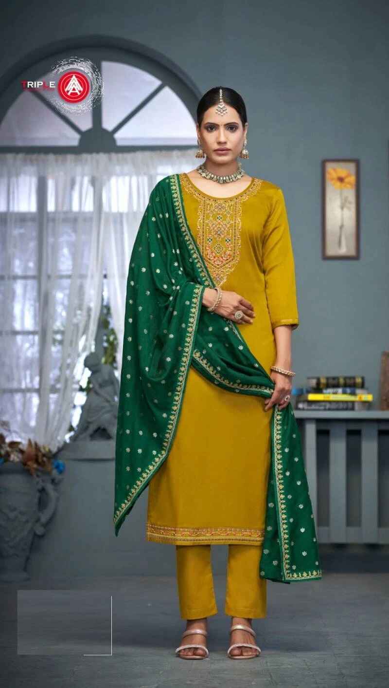 Triple Aaa Herisa Cotton Designer Dress Material Collection