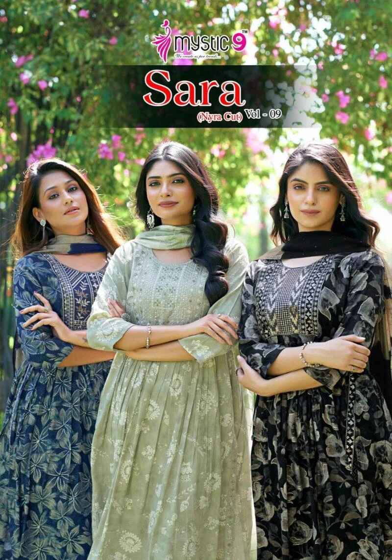 Mystic 9 Sara Vol 9 Designer Kurti Bottom With Dupatta