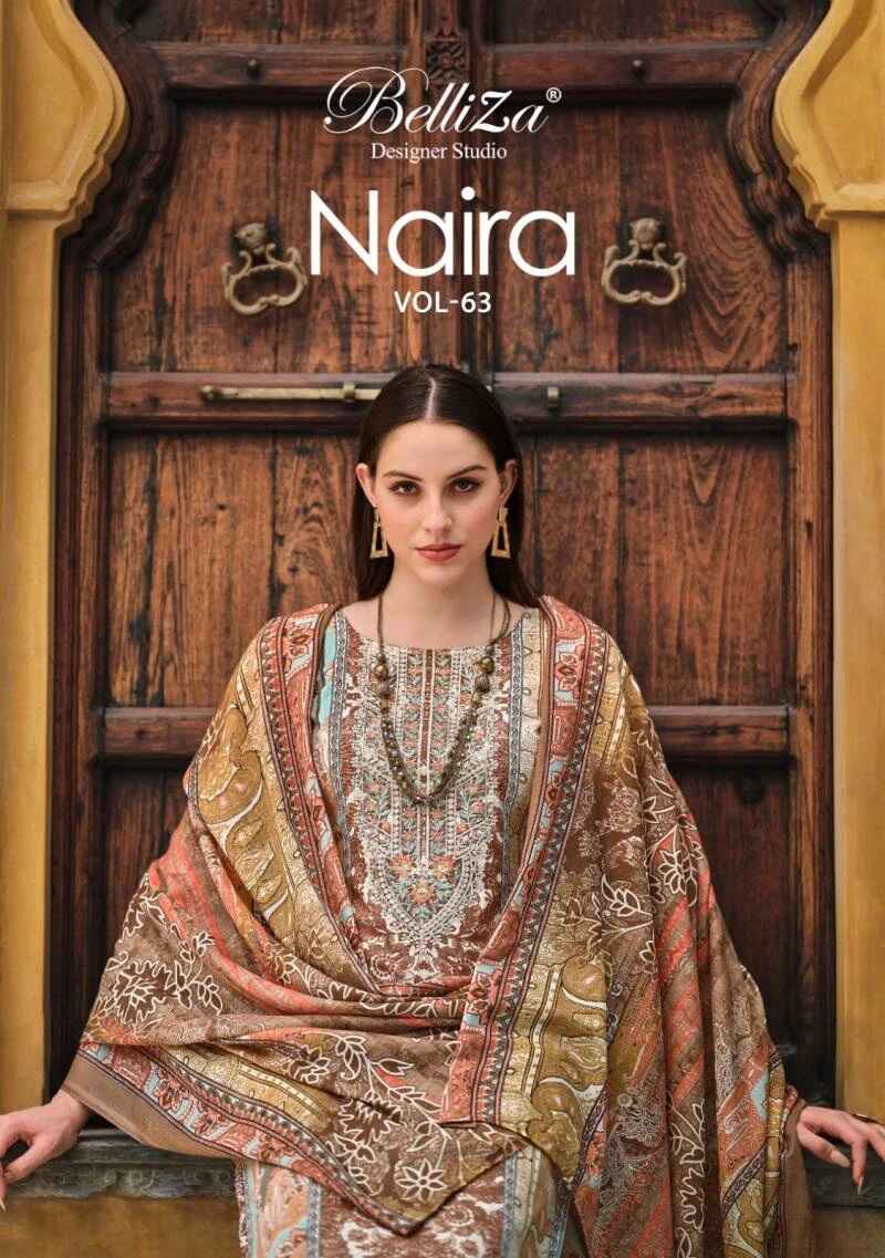 Belliza Naira Vol 63 Exclusive Printed Dress Material Collection