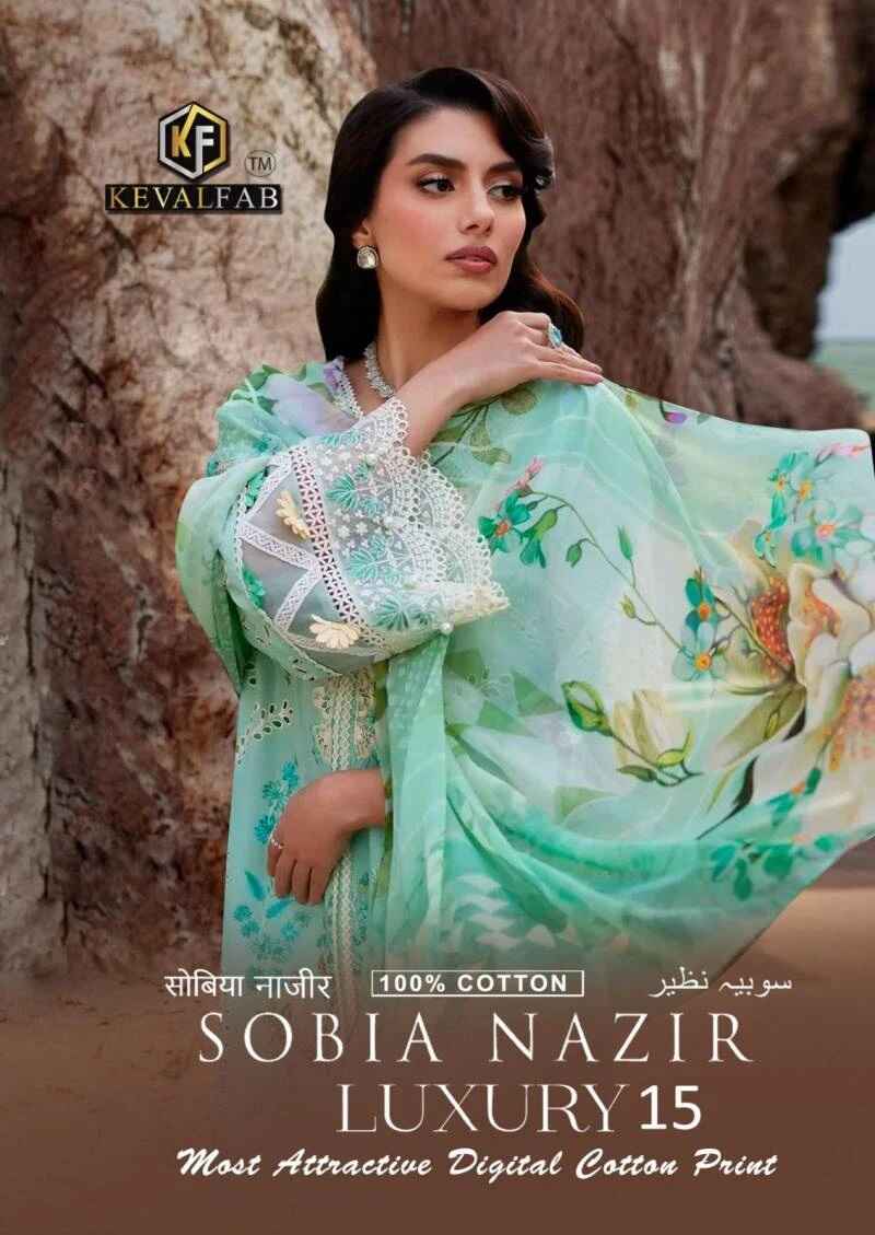 Keval Sobia Nazir Luxury Vol 15 Cotton Dress Material