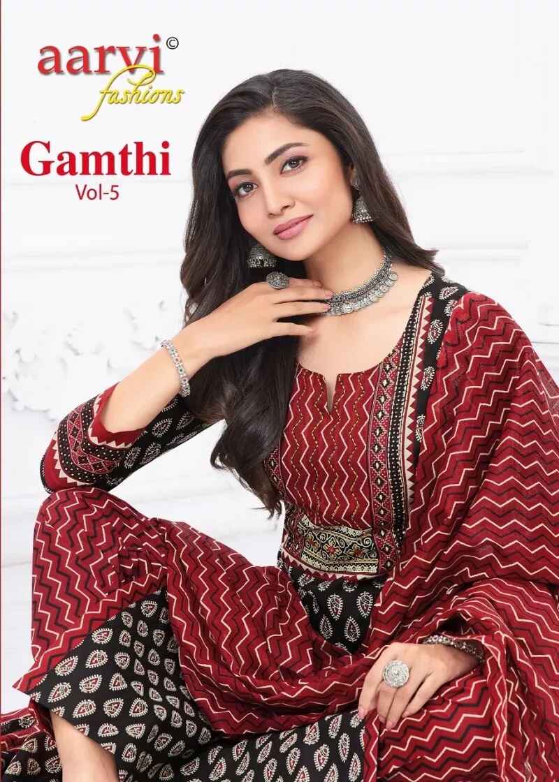 Aarvi Gamthi Vol 5 Printed Ready Made Dress Collection