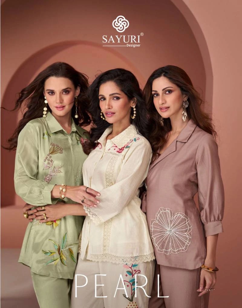 Sayuri Pearl Silk Trending Fancy Co Ord Set Collection