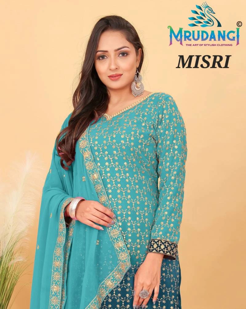 Mrudangi Misri 2087 Embroidery Kurti Bottom With Dupatta