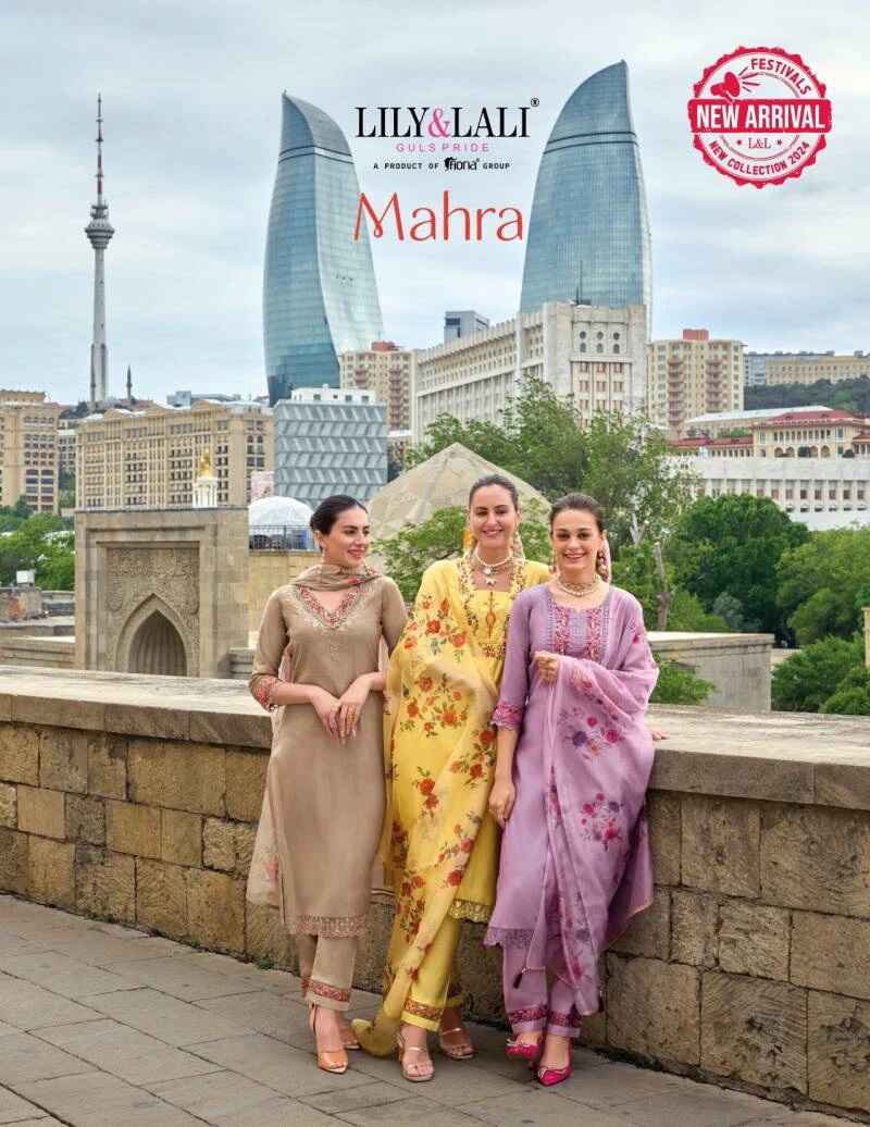 Lily And Lali Mahra Designer Kurti Bottom With Dupatta