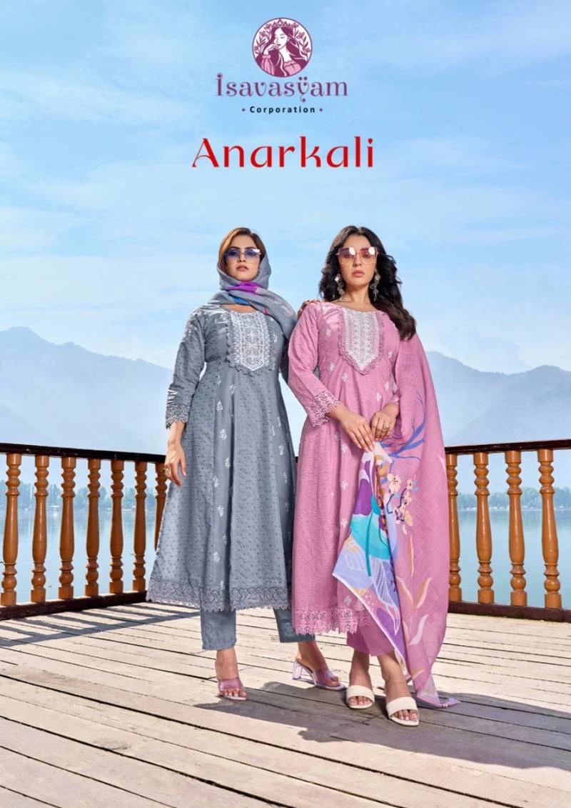 Isavasyam Anarkali Kurti Bottom With Dupatta