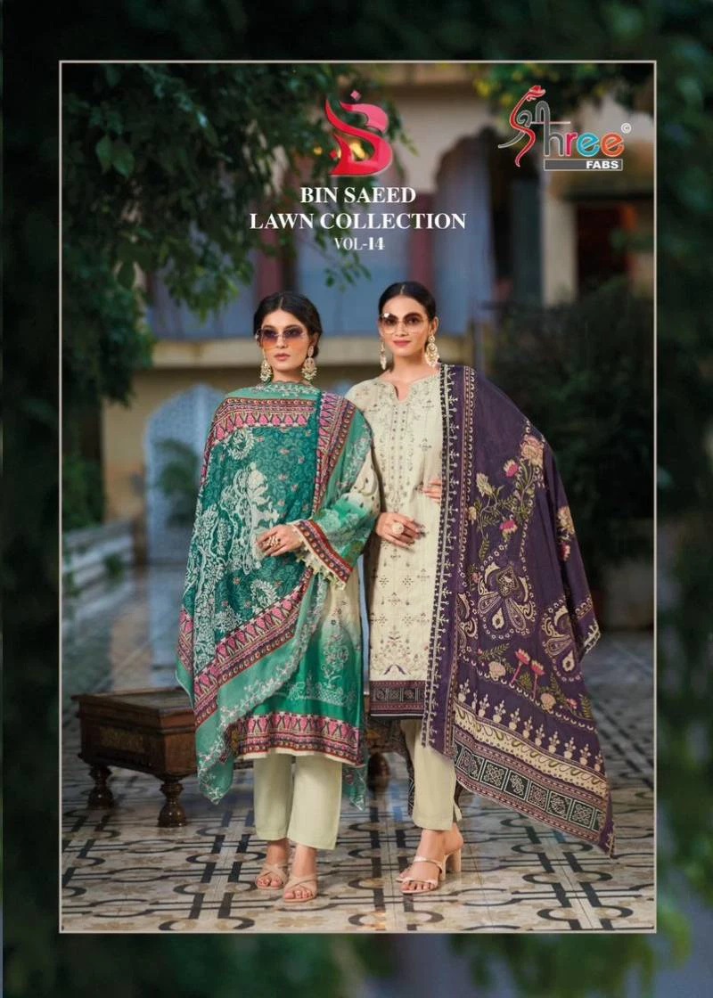 Shree Bin Saeed Lawn Collection Vol 14 Cotton Pakistani Suits