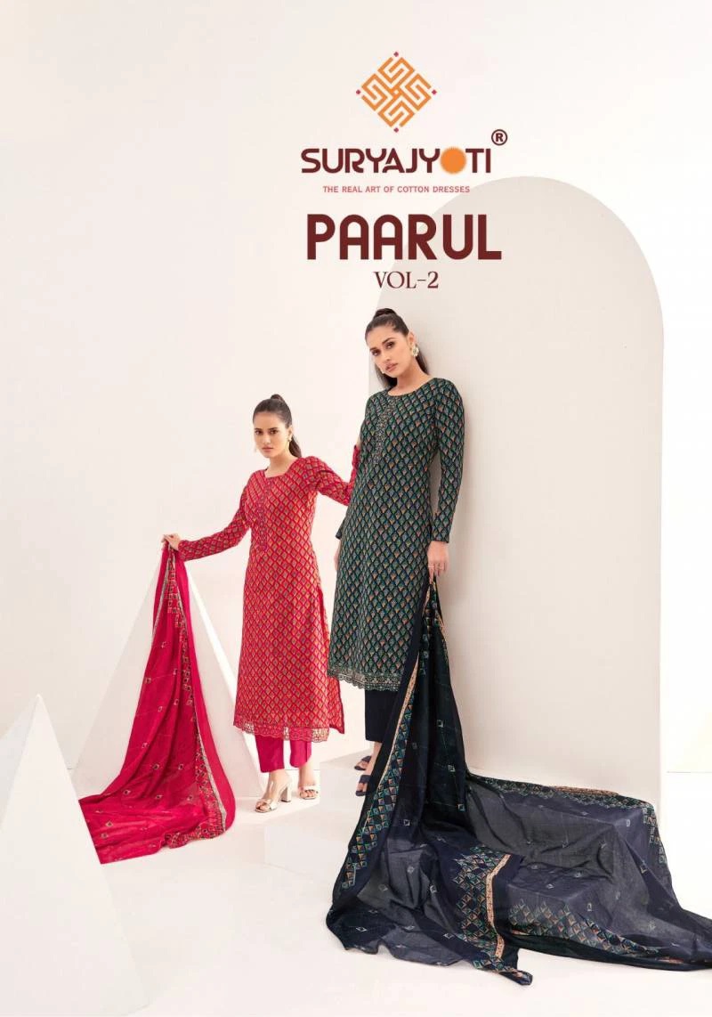 Suryajyoti Paarul Vol 2 Printed Cotton Dress Material