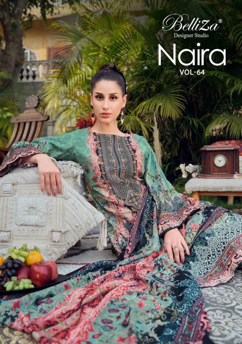 Belliza Naira Vol 64 Exclusive Printed Dress Material Collection