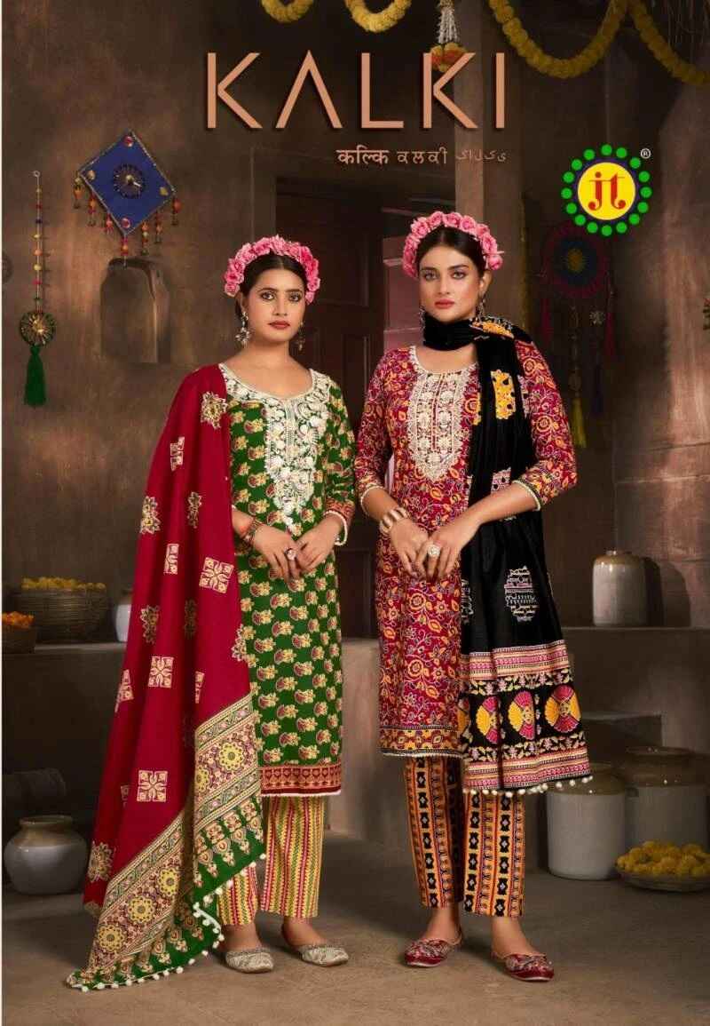 Jt Kalki Cotton Dress Material Collection