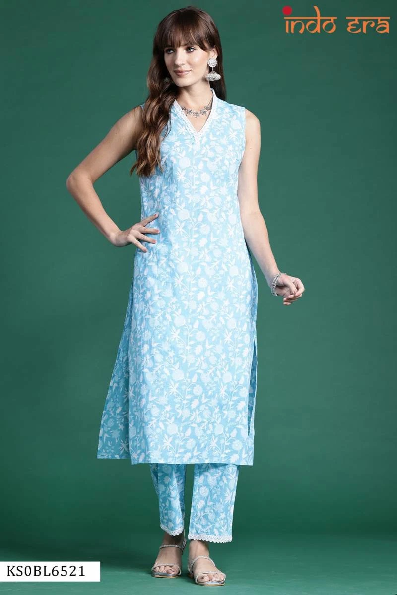 Indo Era 2502 Printed Kurti With Bottom Collection