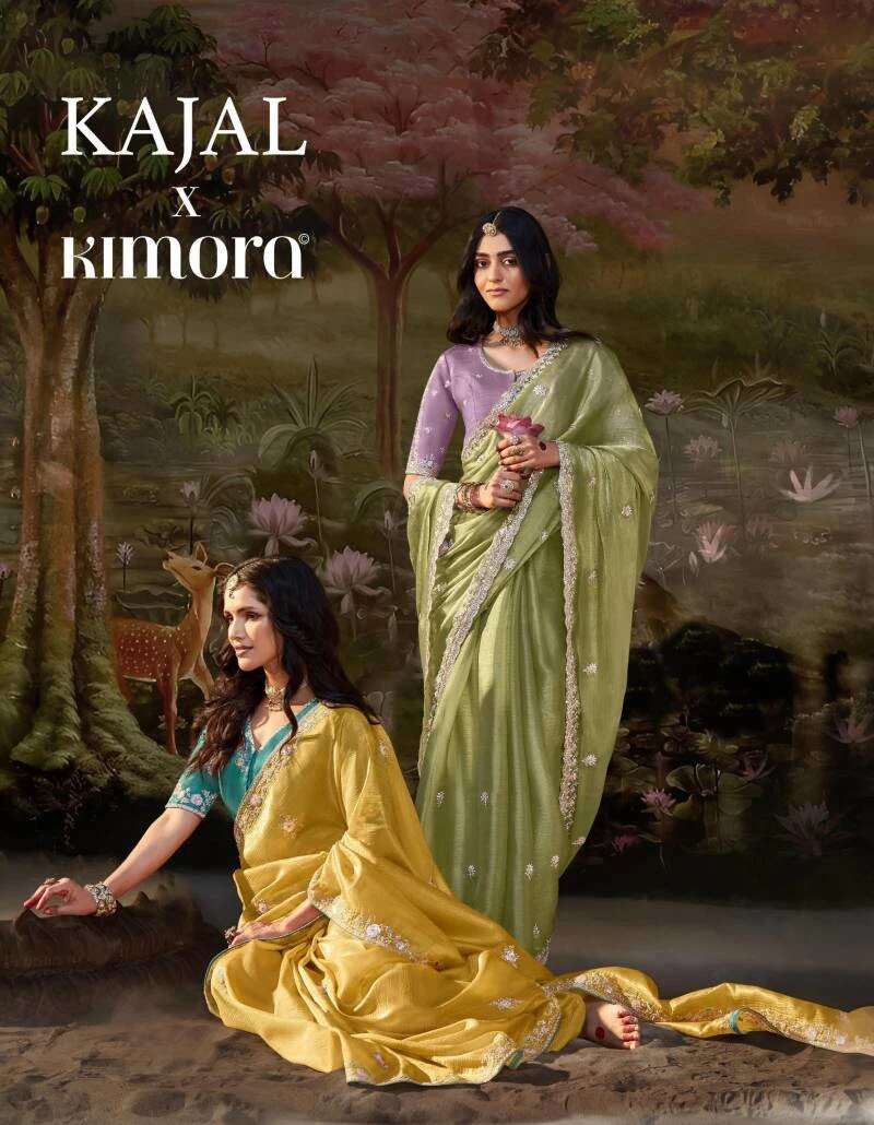 Kimora Kajal 15 Embroidery Designer Saree Collection