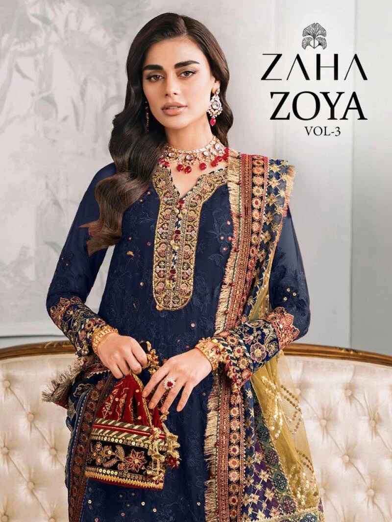 Zaha Zoya Vol 3 Georgette Pakistani Salwar Suits Collection