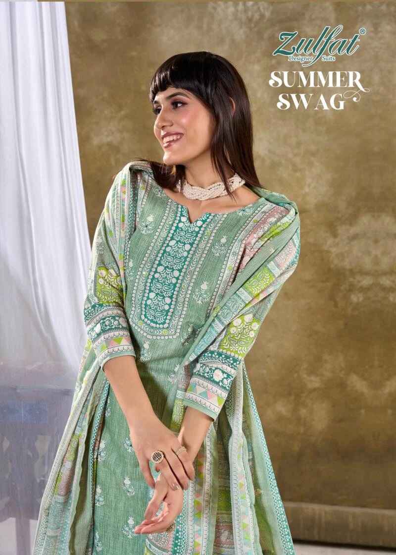 Zulfat Summer Swag Pure Cotton Dress Material Collection