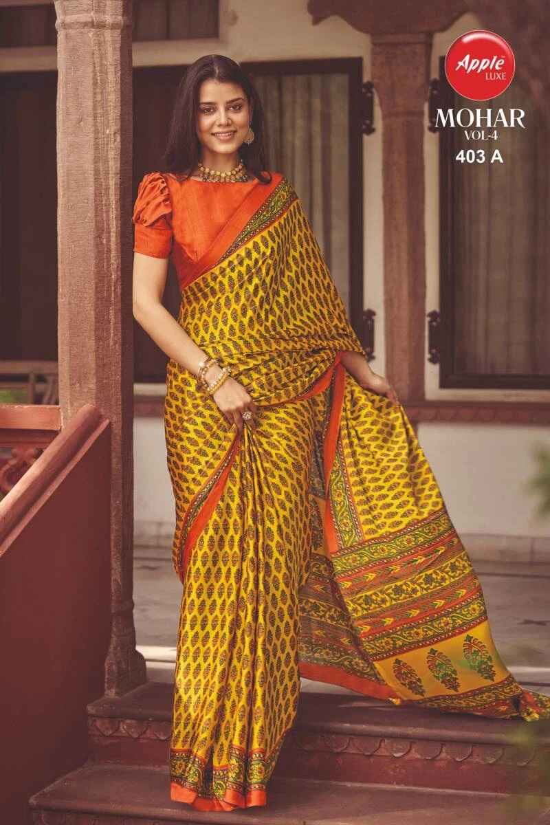 Apple Mohar Vol 4 Printed Saree Collection