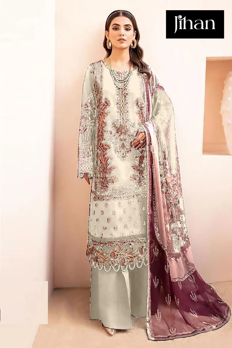 Jihan 3374 Pakistani Salwar Suit Cotton Dupatta