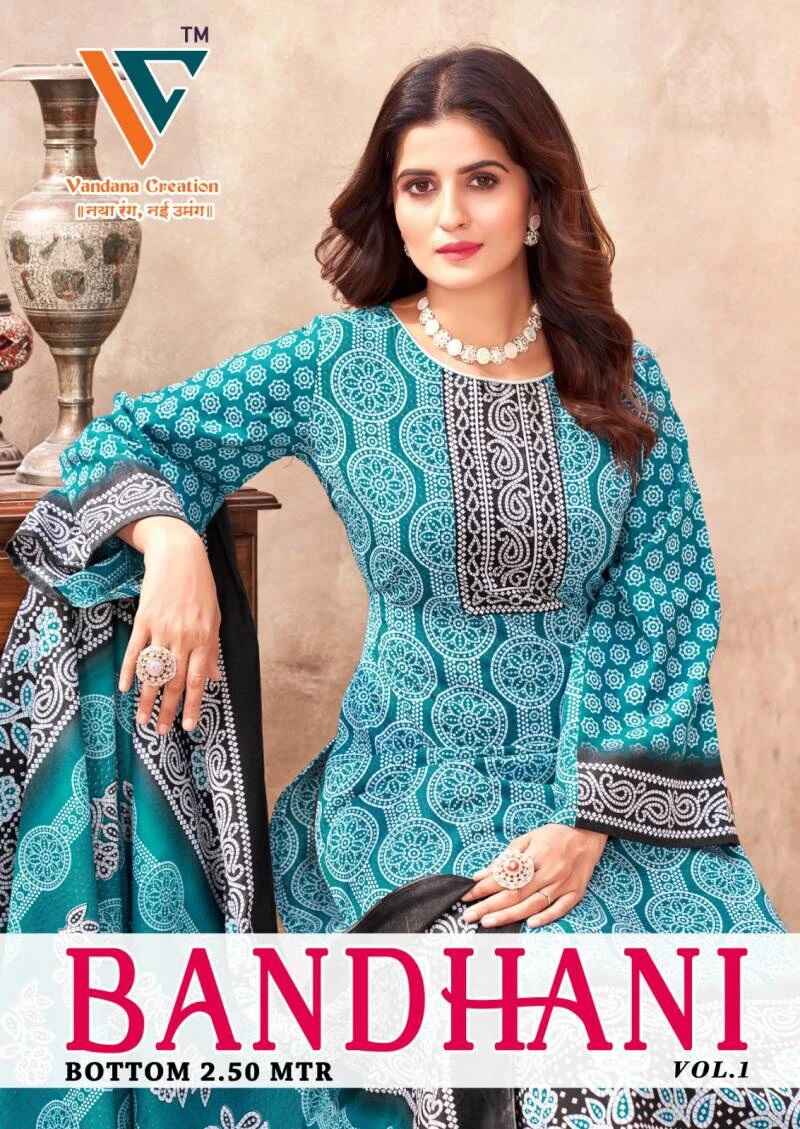 Vandana Bandhani Vol 1 Pure Cotton Dress Material Collection