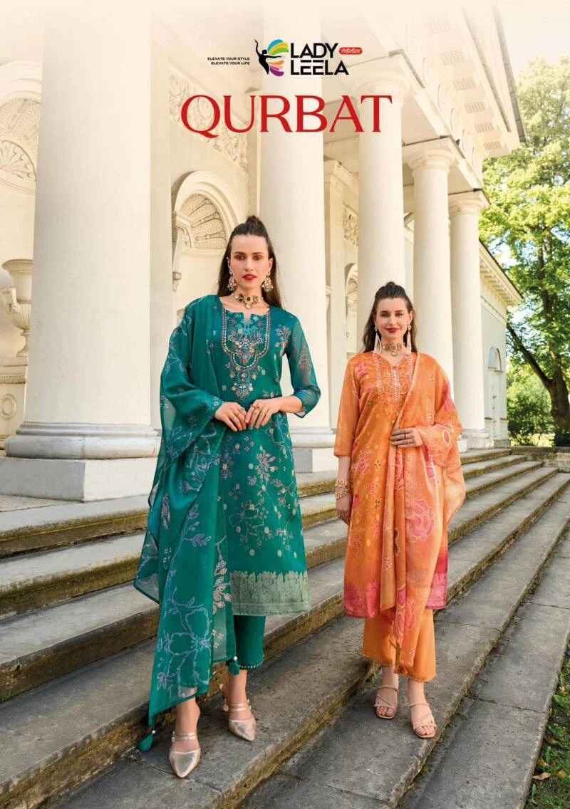 Lady Leela Qurbat Designer Kurti Pant With Dupatta Collection