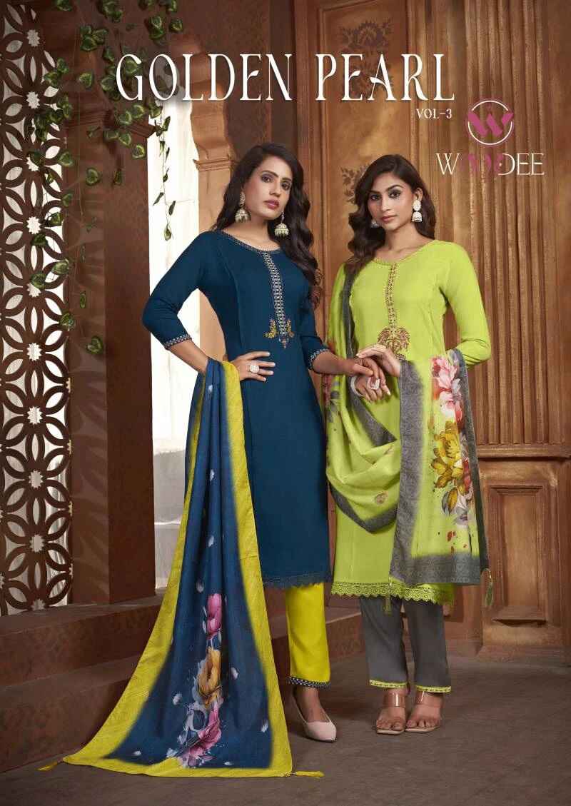 Woodee Golden Pearl Vol 3 Designer Kurti Pant With Dupatta