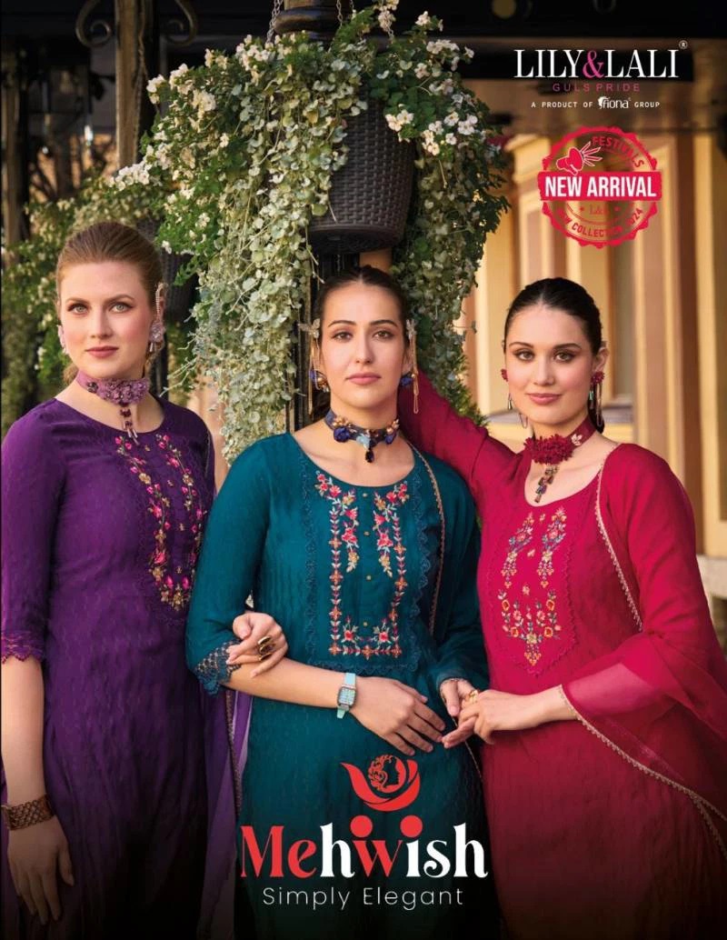 Lily And Lali Mehwish Designer Kurti Pant With Dupatta