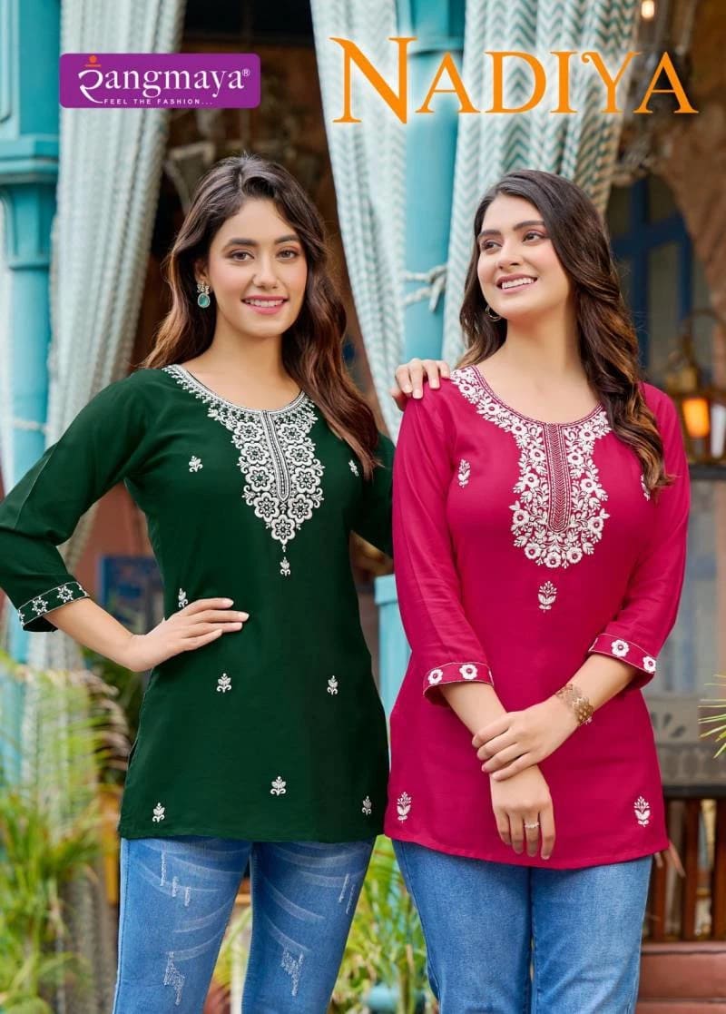 Rangmaya Nadiya Embroidery Western Tops Collection