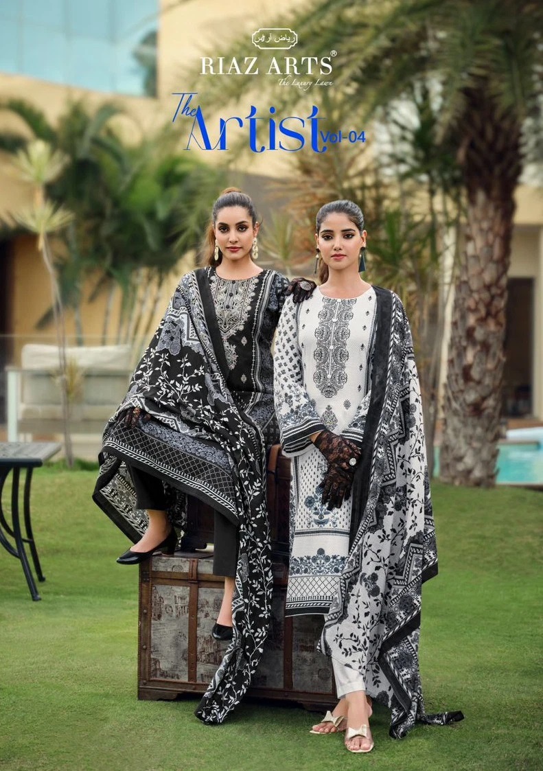 Riaz Arts The Artist Vol 4 Printed Dress Material Collection