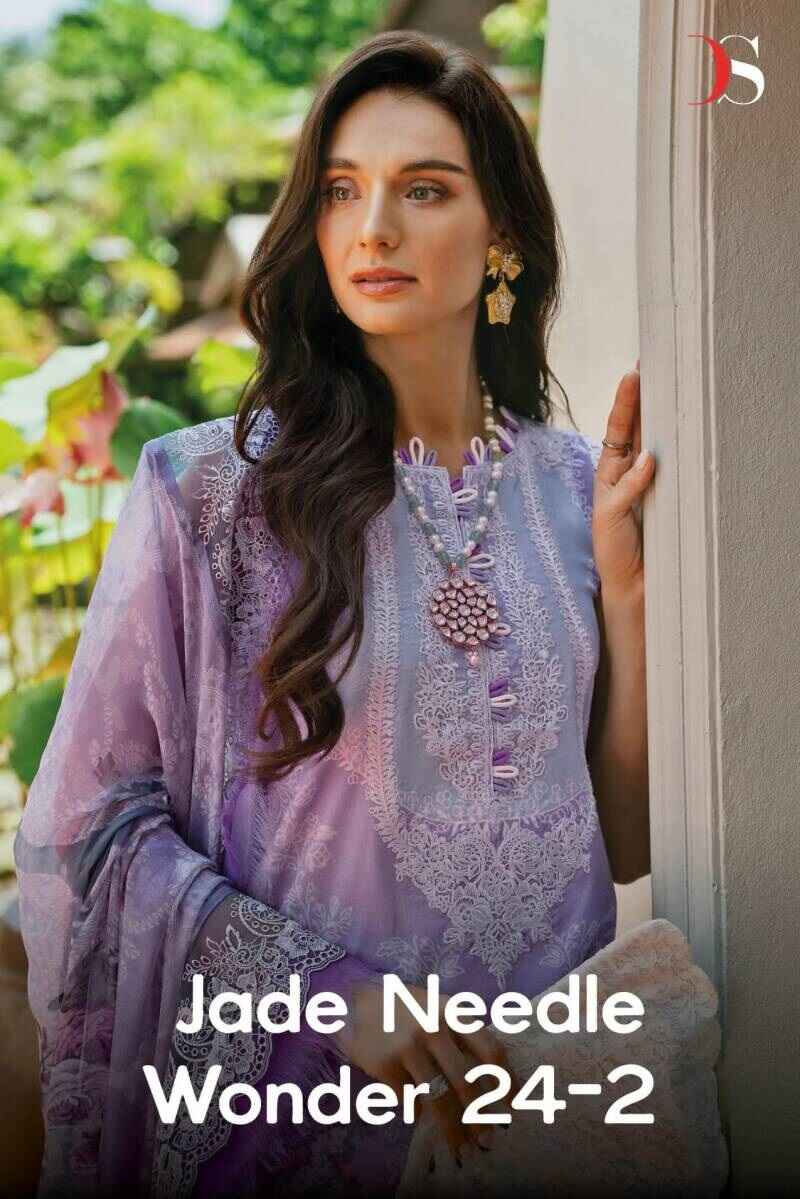 Deepsy Jade Needle Wonder 24 Vol 2 Pakistani Suits Chiffon Dupatta