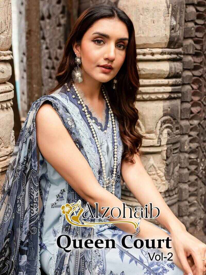 Alzohaib Queen Court Vol 2 Pakistani Suits Cotton Dupatta