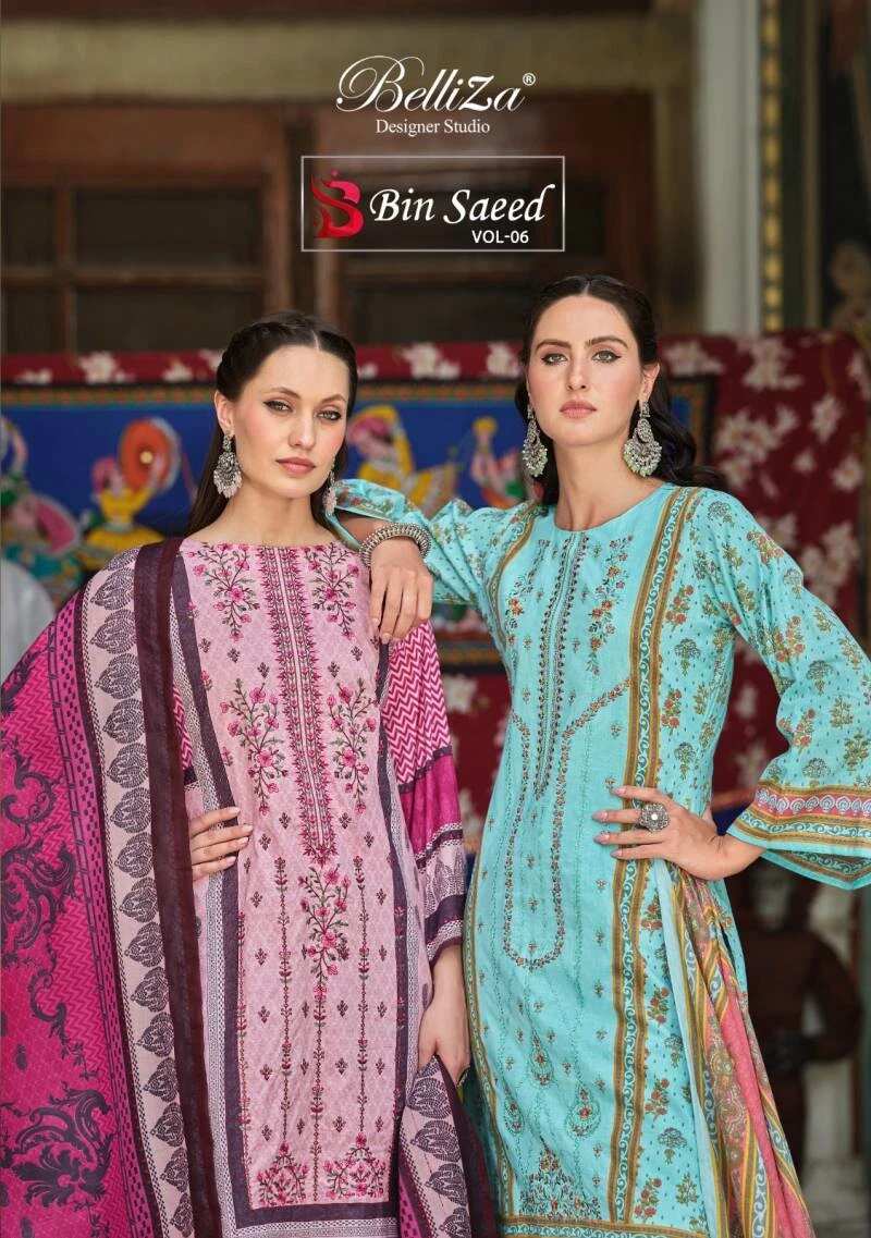 Belliza Bin Saeed Vol 6 Cotton Printed Dress Material