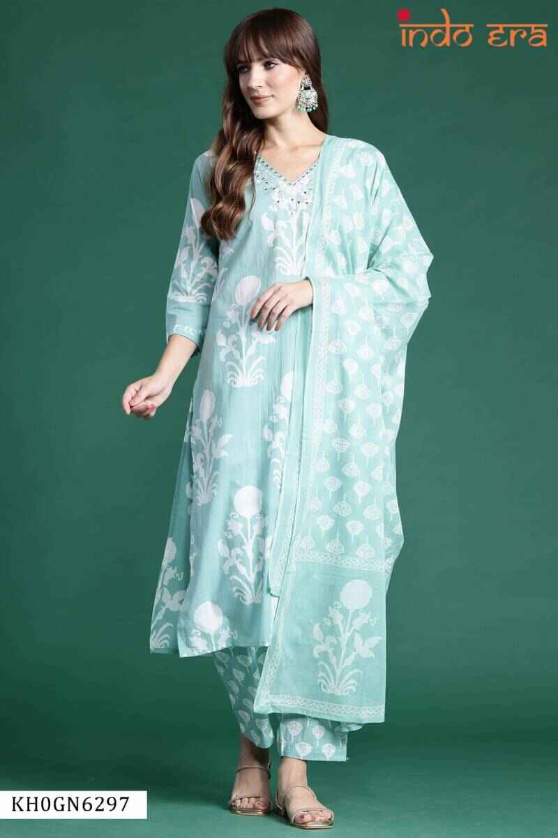 Indo Era 2507 Soft Cotton Printed Kurti Bottom With Dupatta