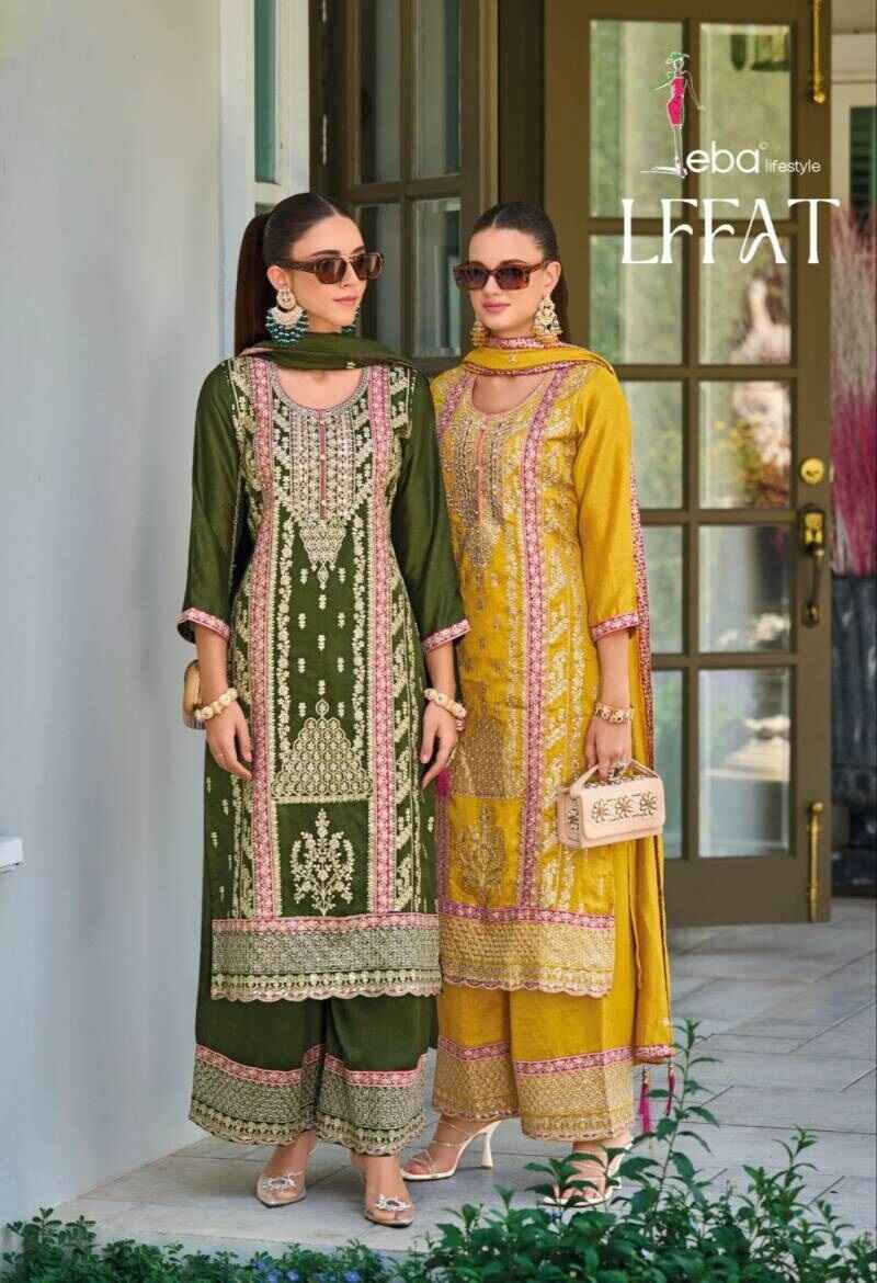 Eba Lffat Premium Silk Designer Kurti Palazzo With Dupatta