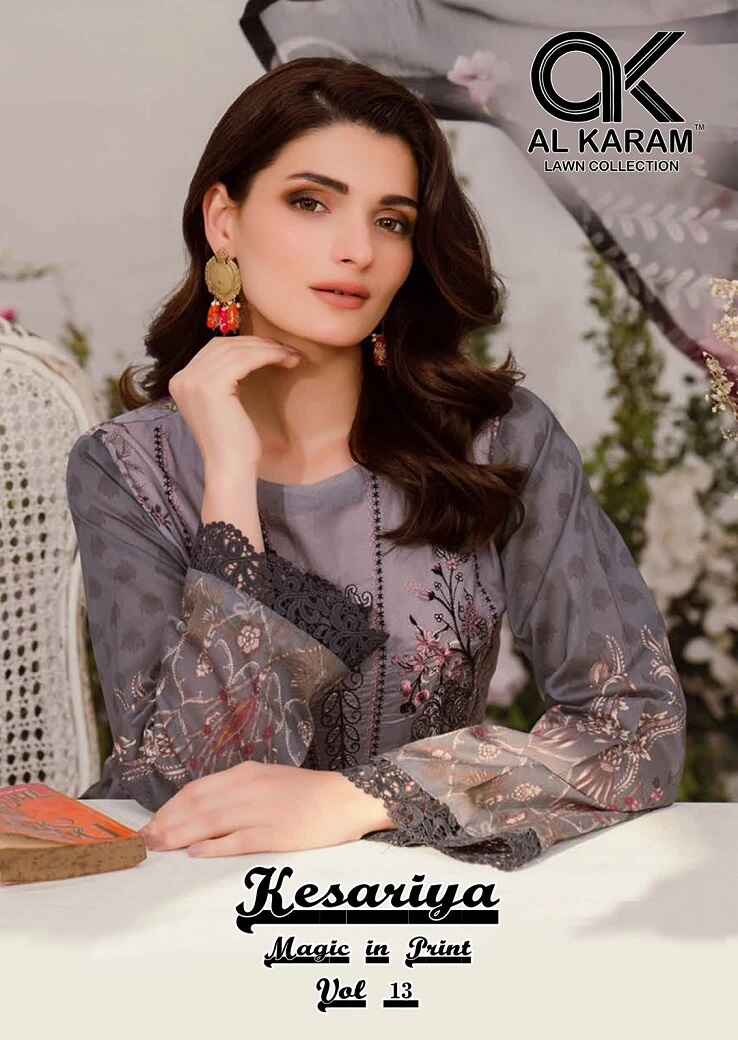 Al karam Kesariya Vol 13 Pure Cotton Dress Material Collection