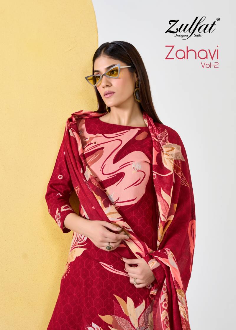 Zulfat Zahavi Vol 2 Fancy Dress Material Collection