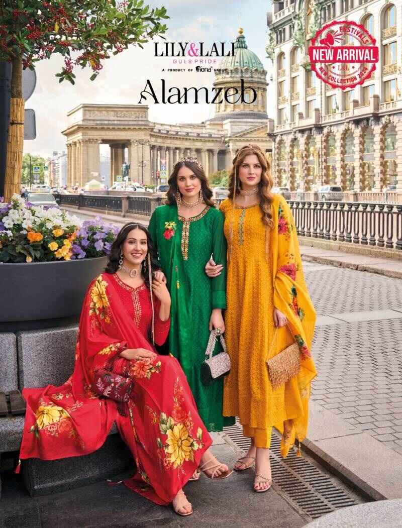 Lily And Lali Alamzeb Designer Long Kurti Bottom With Dupatta