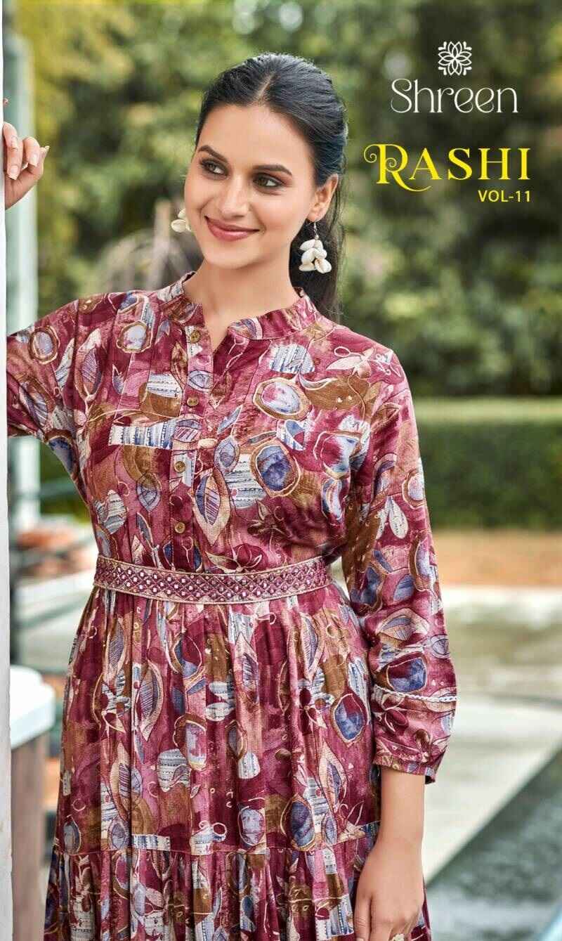 Shreen rashi Vol 11 Printed Long Kurti Collection