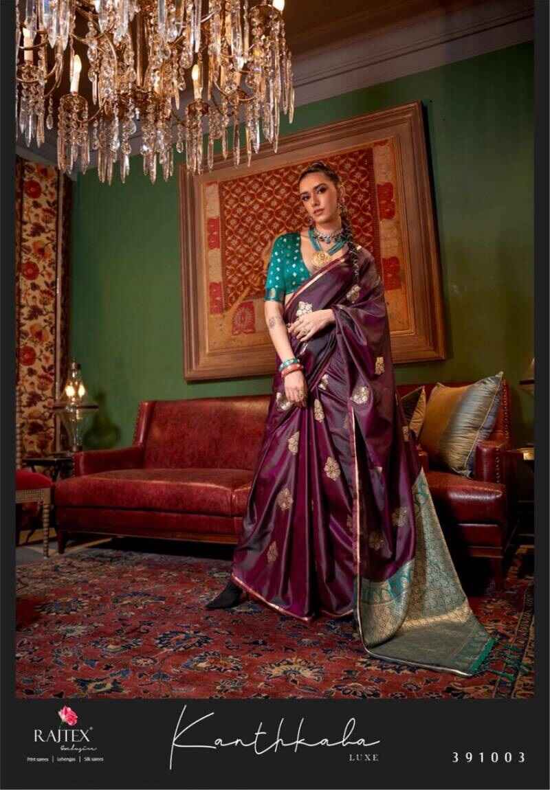 Rajtex Kanthkala Luxe Satin Silk Fancy Saree Collection