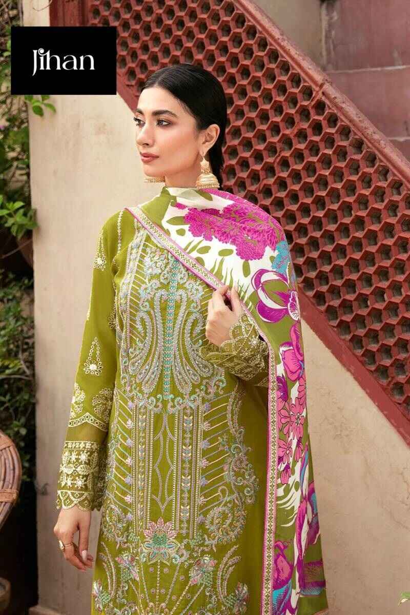 Jihan 3459 And 3460 Pakistani Suits Chiffon Dupatta