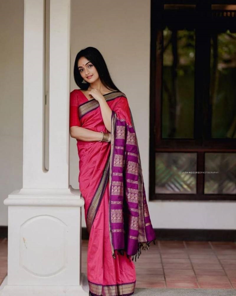 Soft Silk 5004 Lichi Jacquard Fancy Saree Collection