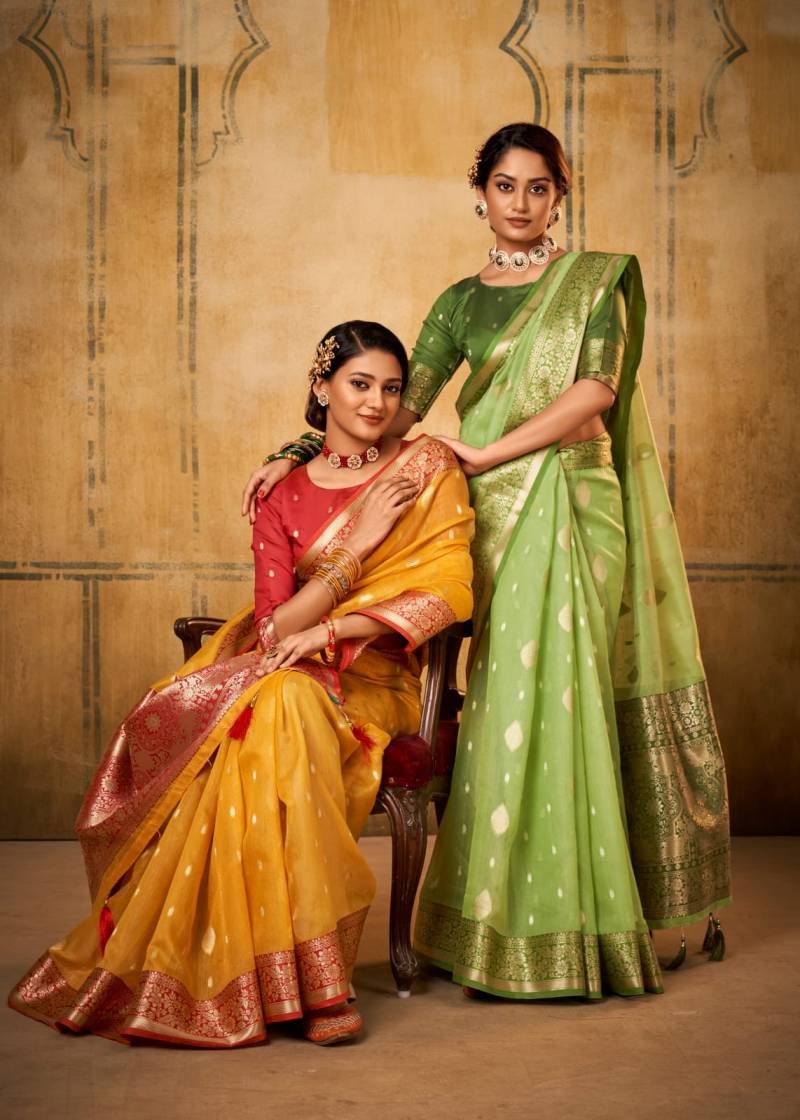 Rajpath Petals Tissue Banarasi Silk Saree Collection