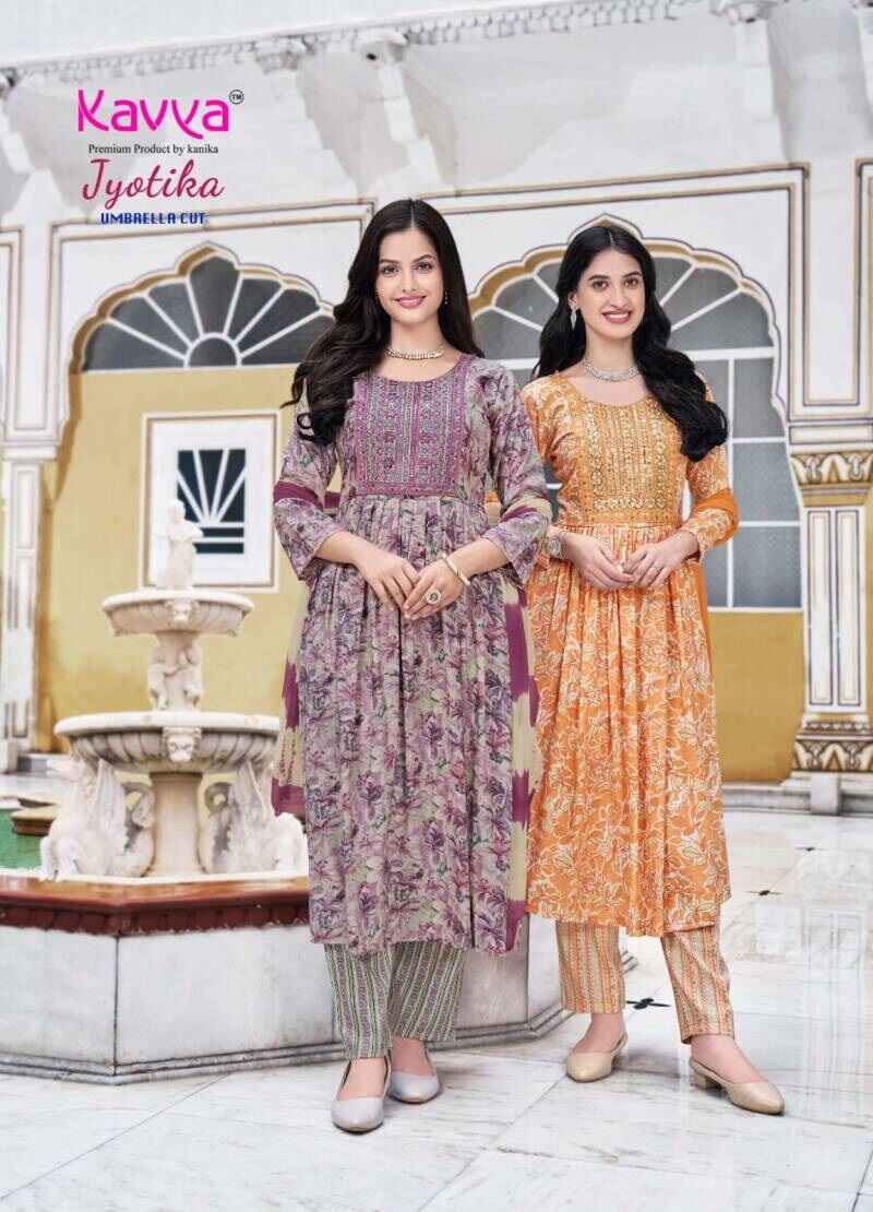 Kavya Jyotika Vol 6 Printed Kurti Bottom With Dupatta