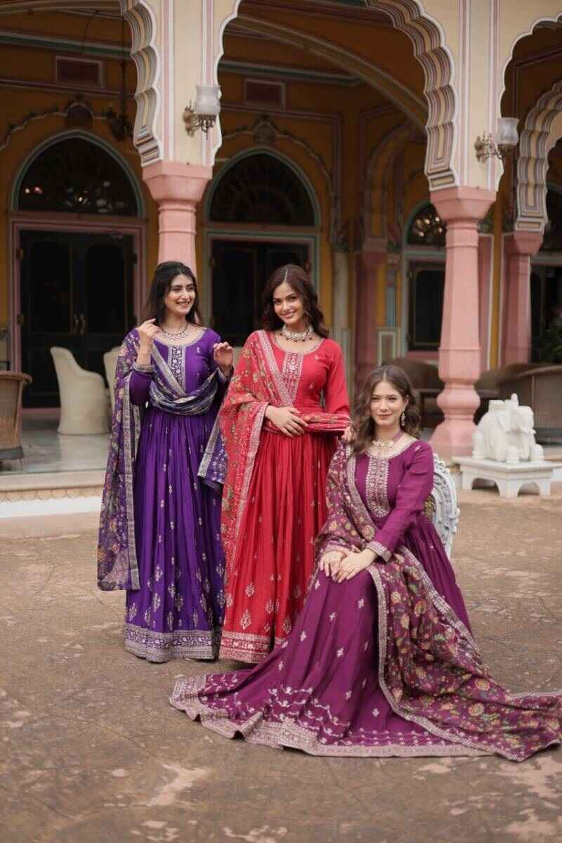 Anamika Vol 90 Designer Gown With Dupatta Collection