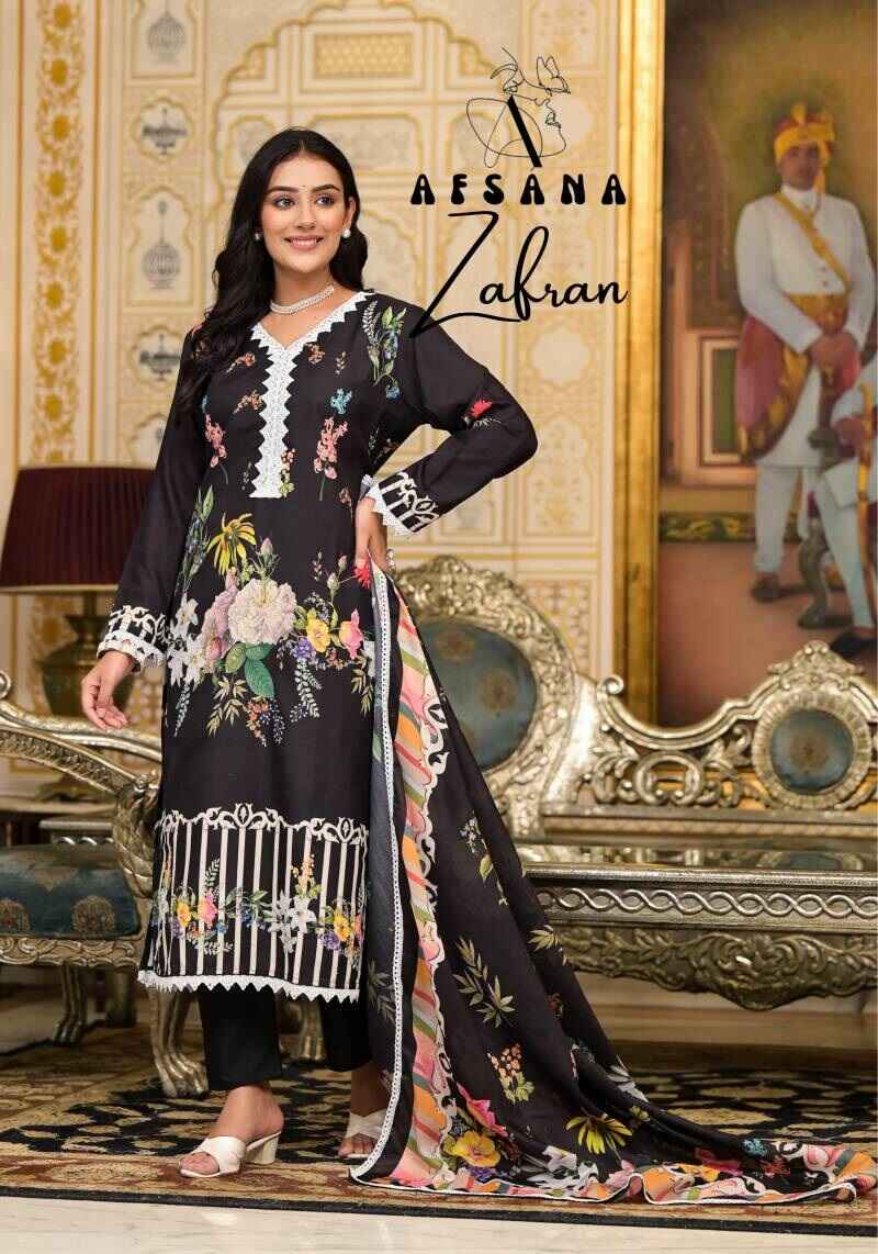 Afsana Zafran Muslin Readymade Suits Collection