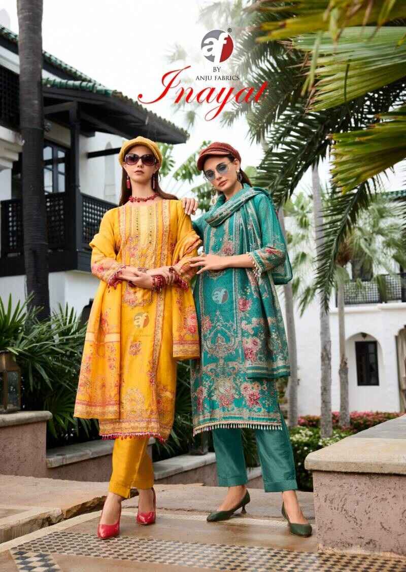 Af Inayat Designer Kurti Bottom With Dupatta Collection