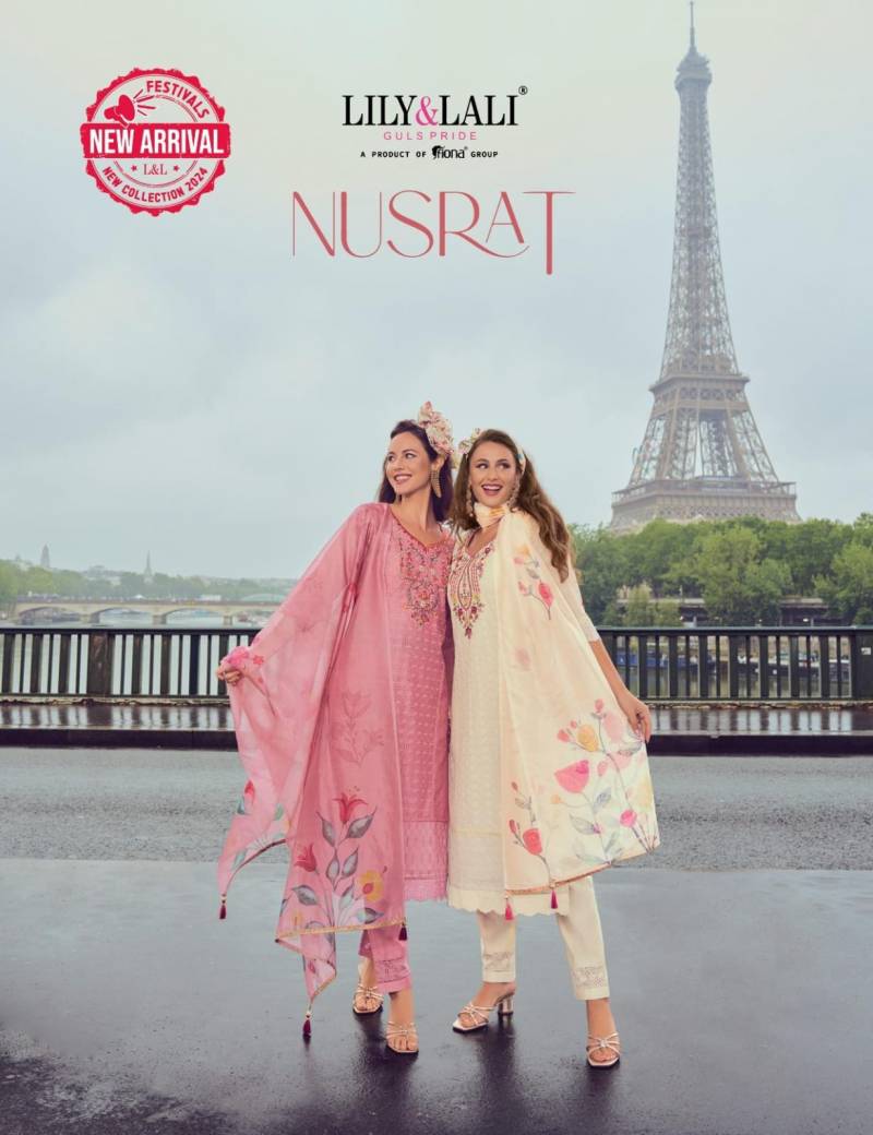 Lily And Lali Nusrat Designer Kurti Bottom With Dupatta